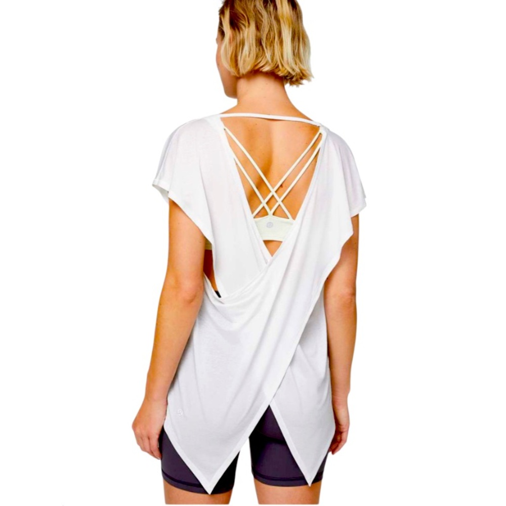 LULULEMON ATHLETICA Playful practice  BONE shirt women’s size 12 LARGE